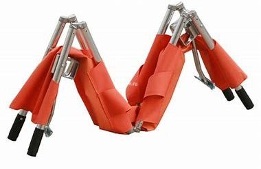 पोर्टेबल एल्यूमिनियम मिश्र धातु फोल्डअवे स्ट्रेचर, आपातकालीन रोगी स्थानांतरण