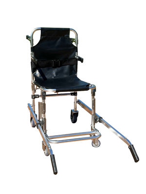 पीवीसी कपड़े के साथ तहयोग्य मोटी एल्यूमीनियम मिश्र धातु सीढ़ी स्ट्रेचर 4 पहियों और 6 हैंडल