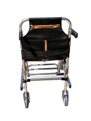 पीवीसी कपड़े के साथ तहयोग्य मोटी एल्यूमीनियम मिश्र धातु सीढ़ी स्ट्रेचर 4 पहियों और 6 हैंडल