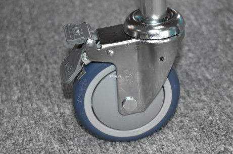 एल्यूमीनियम मिश्र धातु फोल्डेबल चौड़े किनारे कम स्थिति एम्बुलेंस स्ट्रेचर बचाव ट्रॉली