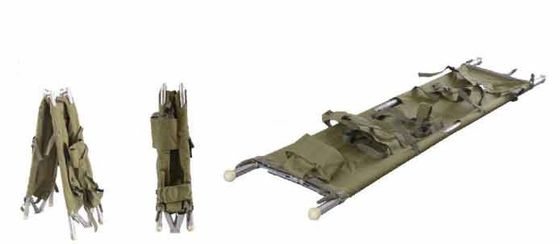 पीवीसी एल्यूमीनियम मिश्र धातु तह मेडिकल स्ट्रेचर 208 X 55 X 13CM एम्बुलेंस के लिए 9 Kg