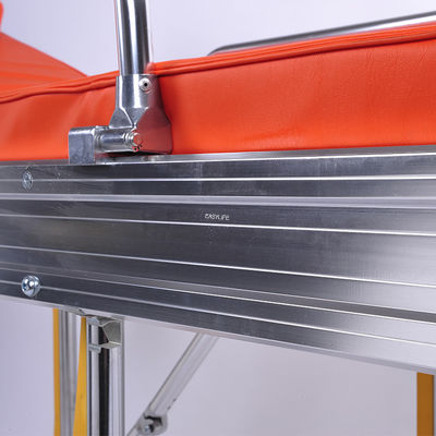 अस्पताल चिकित्सा समायोज्य रोगी ट्रॉली एल्यूमीनियम मिश्र धातु आपातकालीन बचाव तह रोगी स्थानांतरण परिवहन एम्बुलेंस