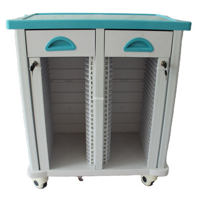 680MM 40CM चिकित्सा उपकरण ट्रॉली एबीएस अस्पताल चिकित्सा ट्रॉली मैनुअल मामले फ़ोल्डर ट्रॉली