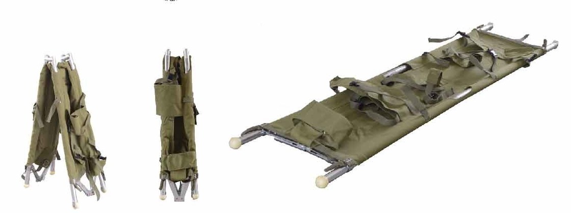 एल्युमिनियम एलॉय फोल्डिंग मेडिकल स्ट्रेचर 200 X 46 X 16cm एम्बुलेंस के लिए 9 Kg